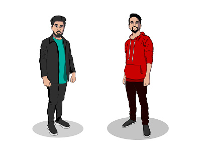 Abbas & John (Character) 2dcharacter animation character conceptart graphic design