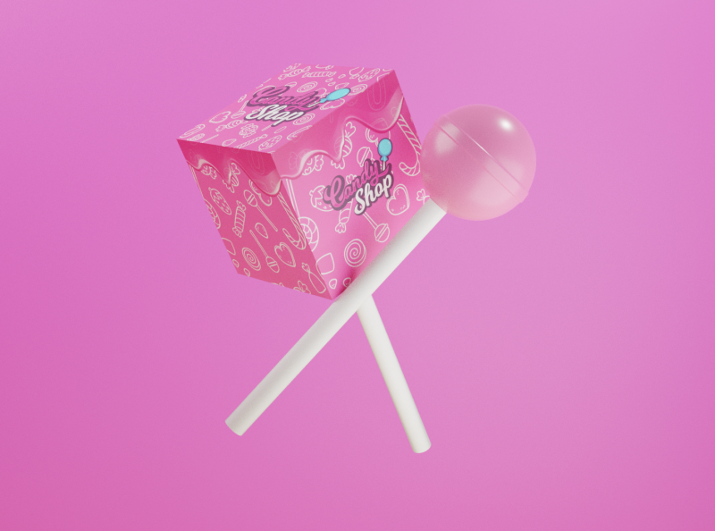 Candy Shop Lollipop 3D Model (Blender) by Fawad Haider on Dribbble