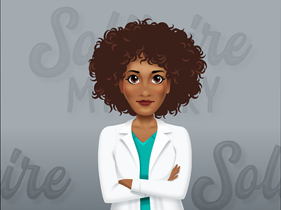 Solitaire Mystery - character design - pathologist