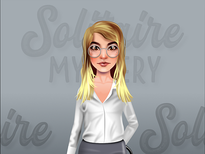 Solitaire Mystery - character design - blonde 2dgameart 2dgameartguru affinity designer affinitydesigner character design characterdesign game art vector vector art