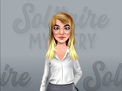 Solitaire Mystery - character design - blonde