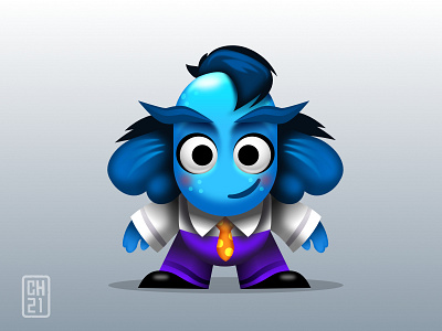 Blue guy - character concept - vector art