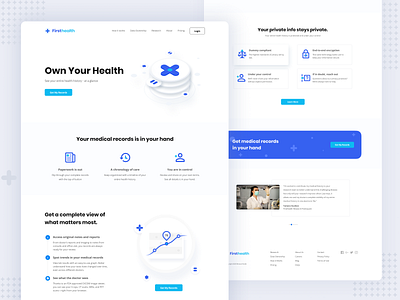 Firsthealth Landing Page clean doctor health health care healthcare healthy illustration landing landing page landingpage medical simple ui vector website