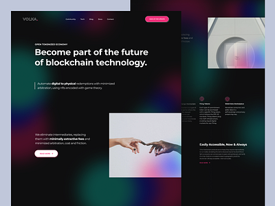 Blockchain as a Service Landing Page blockchain clean cryptocurrency landing page marketplace nft simple ui ux