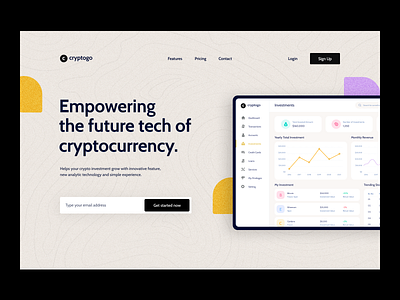 website design: crypto landing page