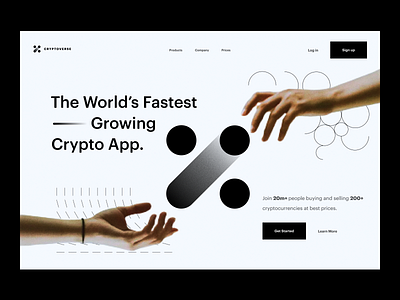 landing page: cryptocurrency