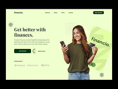 landing page: finances