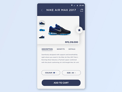 PRODUCT CARD EXPLORATION blue card ecommerce exploration nike product ui ux