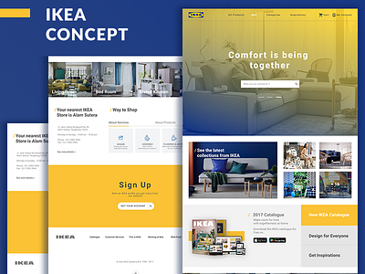 IKEA Indonesia Homepage Concept architect blue concept homepage ikea ikea concept property web yellow