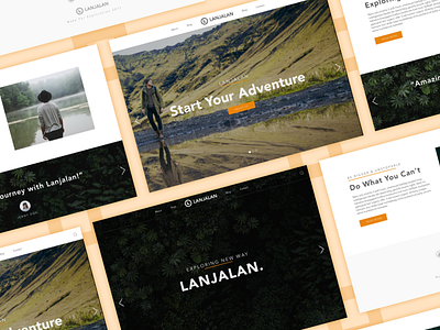 Adventure Landing Page adventure black landing page minimalism modern simple travelling ui ux web design