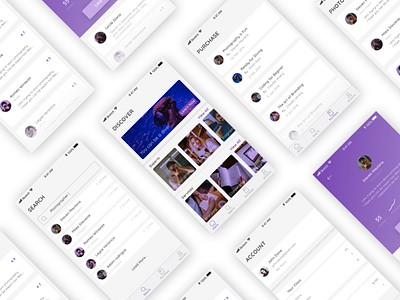 #Exploration | Find Experts Around You Apps android clean discover ios mobile purple ui ux