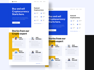Exploration Homepage bitcoin bold clean cryptocurrency design desktop exchange homepage landing page simple story testimony ui