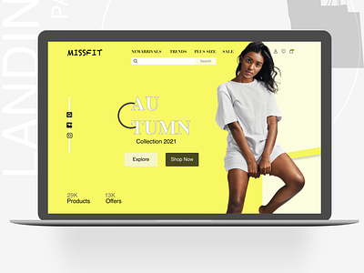 MissFit - Webdesign Landing page ui