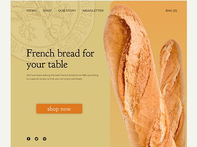 French bread branding design graphic design ui uiuxdesigne ux web webdesigne