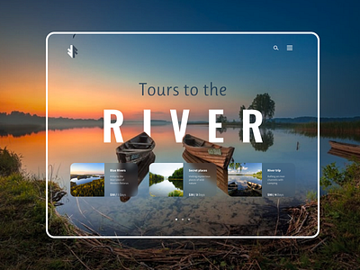 Tours to the river branding design graphic design ui uiuxdesigne ux озера природа путешествия река реки