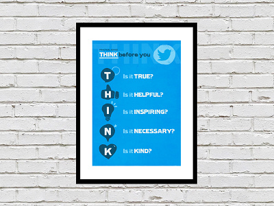 Re-Designing the THINK Poster design graphic designillustration icons poster