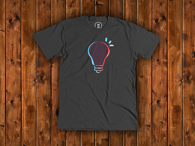 "Think" t-shirt for Cotton Bureau bulb cotton bureau design graphic design light bulb t shirt tee