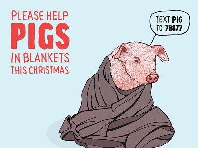 #lunchtimedrawings Pigs in Blankets christmas drawing graphic design handdrawn illustration lunchtimedrawings pig