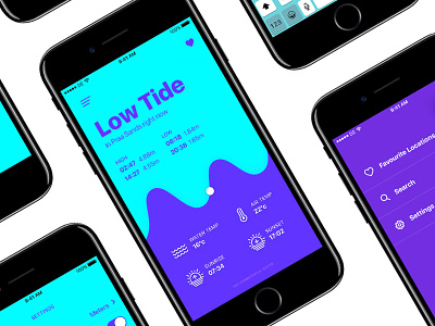 Tide App (A Sketch Concept) app app design ios mobile app sketch surf surfing tide ui ui design