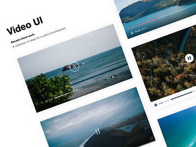 Video UI 🎥 ui user inteface video web web design