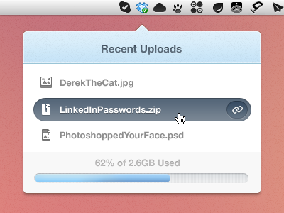 Dropbox Recent Uploads dropbox fun icon icons progress progress bar ui web
