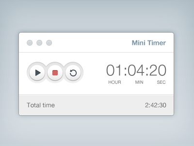 Mini Timer [Freebie] app clock free free psd freebie psd timer ui ux