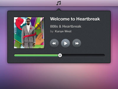 Now Playing Widget [Freebie] cd free freebie mac music player psd ui