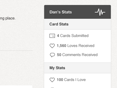 Card Cream Stats icon icons profile stats ui web