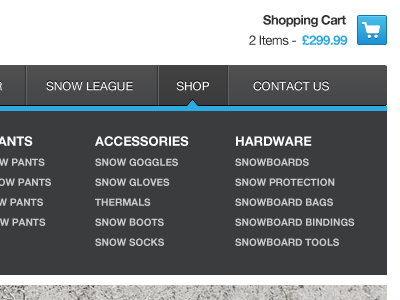 Shop Dropdown