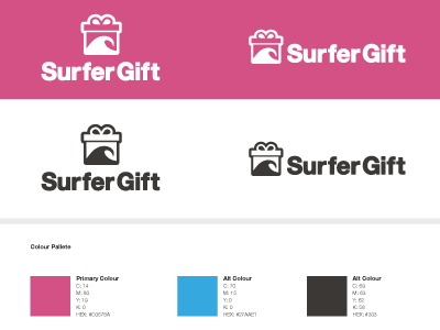 Surfer Gift Branding brand branding gift logo surf surfing