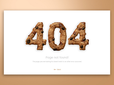 404 - Cookie not Found! 404 banner minimalistic ui web