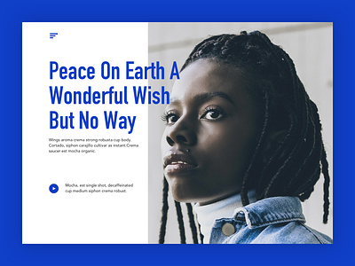 PeaceOnEarth 1.0 - Concept Banner abstract art blue clean color concept design flat header minimal race sketch ui website