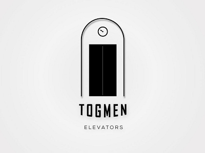 Togmen Elevators branding illustration logo typography vector