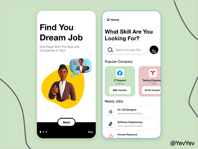 Job Finder App Concept job job finder job tech ui job ui ui ui concept ux