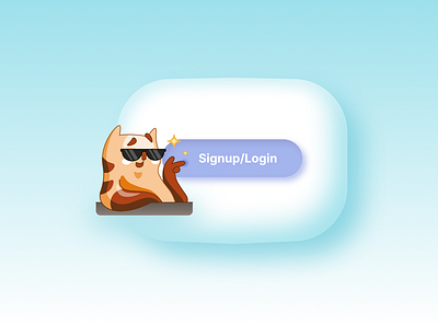 Signup Button branding challange dailyui dailyux design figma illustration logo mobile ui