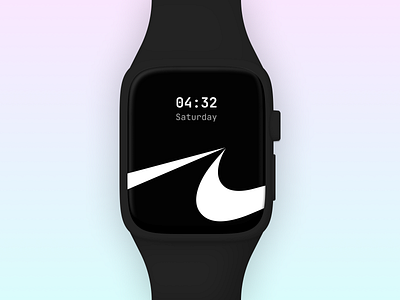 Nike logo watch face branding challange dailyui dailyux design figma illustration logo mobile nike ui watch watch face