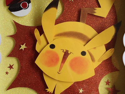 Pikachu! I Choose You! Papercraft Sculpture anime art craft cut paper papercraft pikachu show