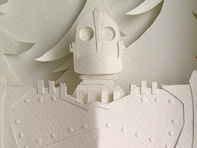 Iron Giant Papercraft Sculpture