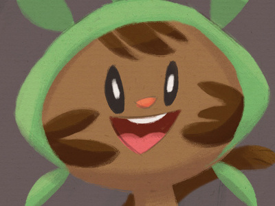 Chespin chespin illustration cute funny nintendo pokemon