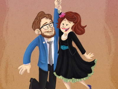 Commission - Dapper Duo at Disney cartoon character commission cute digital disney painted photoshop vintage