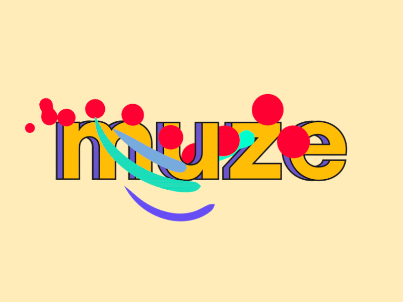 Muze - Animated Logo Design 3d animation branding graphic design logo motion graphics