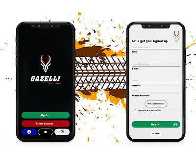 Login Screen Gazelli Bike Center 001 app branding dailyui logo ui ux