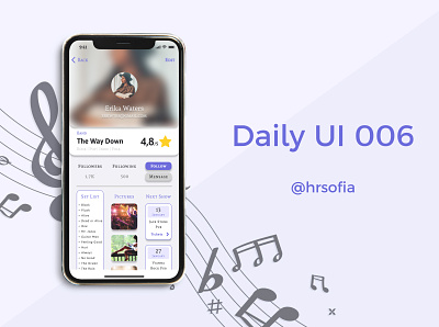 Daily UI 006 app branding dailyui design illustration logo music typography ui ux vector