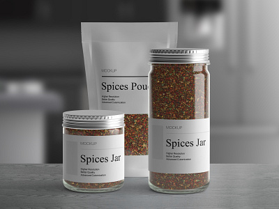 Spices Mockup doypack jar mock up mockup pouch sauce spice spices spicy