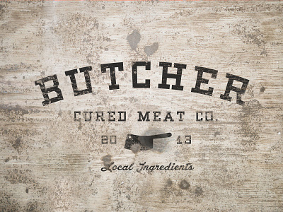 Cured Meat logo mock up logos retro texture typography vintage weathered