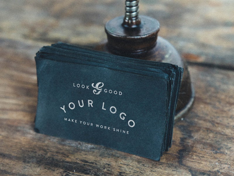 Black card on oil can