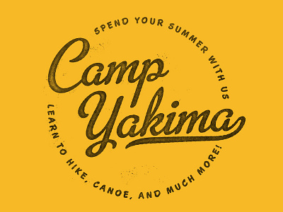 Camp Yakima badge camp design goods dustin lee free ink photoshop retro retrosupply supergrain texture vintage