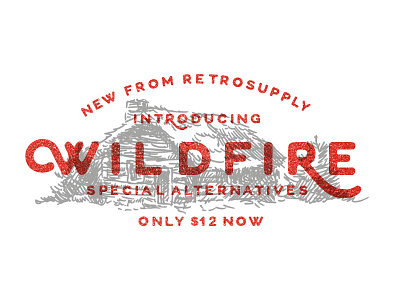 Wildfire Font all caps custom lettering display font retro retrosupply rounded sans serif special alternatives typeface vintage wildfire