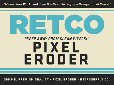 RETCO Pixel Eroder 1940s creative market retco retro retrosupply smart psd textures tins vintage packaging