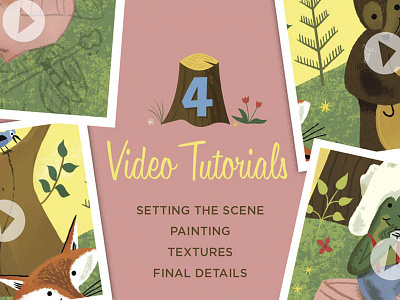 Woodland Wonderland Video Tutorials brave the woods brushes illustration photoshop retrosupply tutorials
